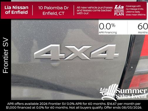Gun Metallic 2026 Nissan Frontier SV