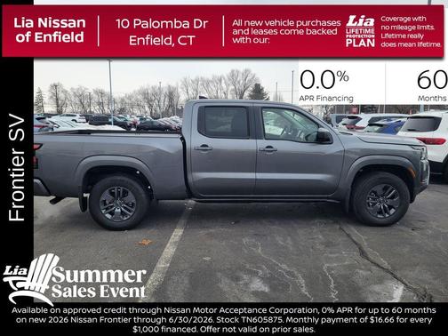 Gun Metallic 2026 Nissan Frontier SV