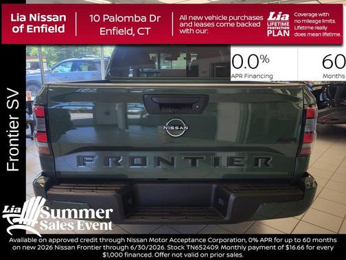 Green 2026 Nissan Frontier SV