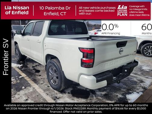 Glacier White 2026 Nissan Frontier SV