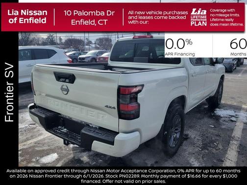 Glacier White 2026 Nissan Frontier SV