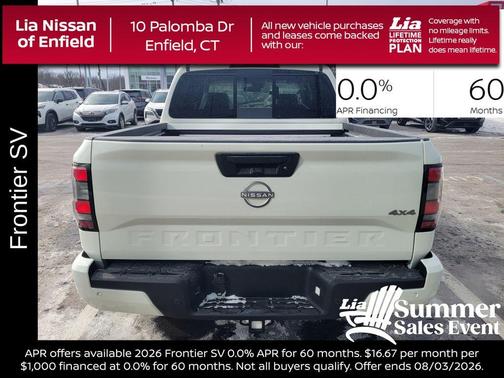 Glacier White 2026 Nissan Frontier SV