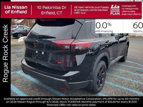 Black 2026 Nissan Rogue Rock Creek