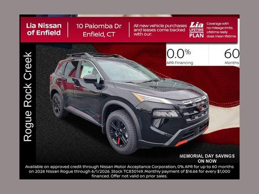 Black 2026 Nissan Rogue Rock Creek