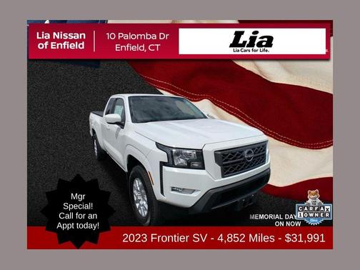 Glacier White 2023 Nissan Frontier SV