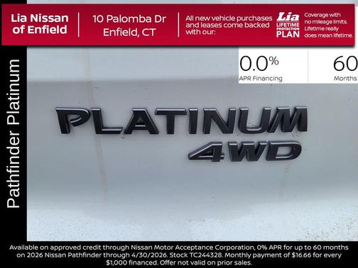 Everest White P 2026 Nissan Pathfinder Platinum