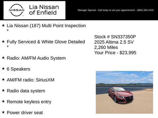 Scarlet Ember 2025 Nissan Altima SV