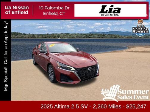 Scarlet Ember 2025 Nissan Altima SV