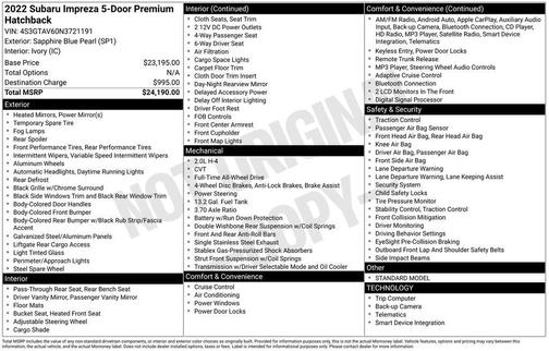 2022 Subaru Impreza Premium