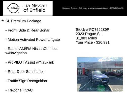 Caspian Blue 2023 Nissan Rogue SL
