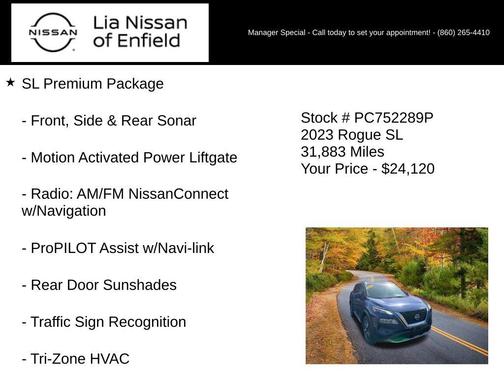Caspian Blue 2023 Nissan Rogue SL