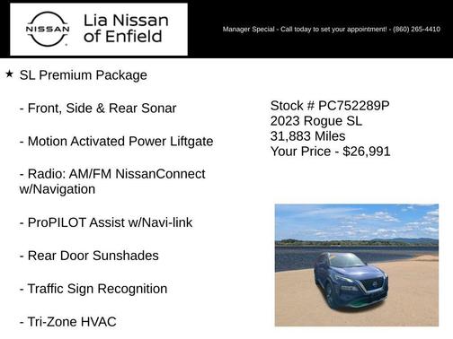 Caspian Blue 2023 Nissan Rogue SL