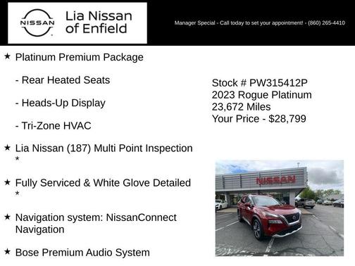 Scarlet Ember 2023 Nissan Rogue Platinum