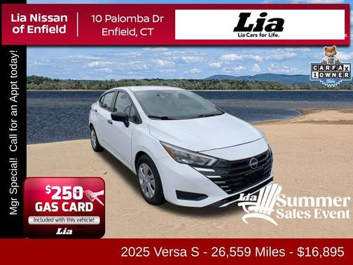 Cloud White 2025 Nissan Versa S
