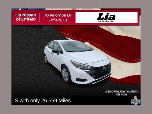 Cloud White 2025 Nissan Versa S