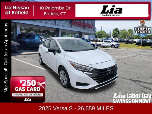 Cloud White 2025 Nissan Versa S