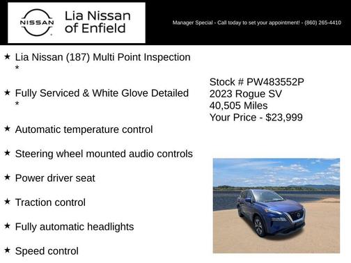Caspian Blue Metallic 2023 Nissan Rogue SV