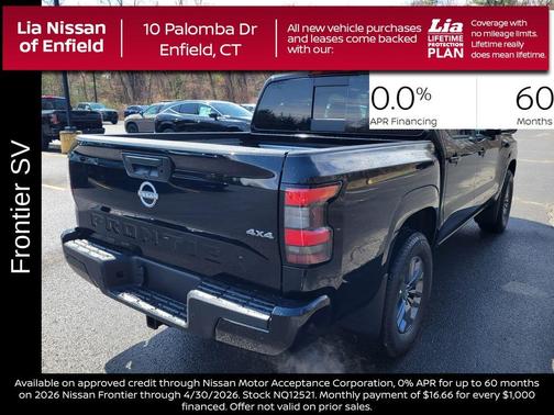 Black 2026 Nissan Frontier SV