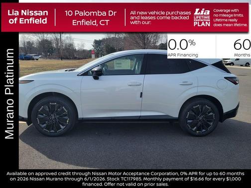 Everest White P 2026 Nissan Murano Platinum