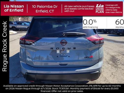 Boulder Gray Metallic 2026 Nissan Rogue Rock Creek