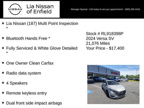 Aspen White 2024 Nissan Versa 1.6 SV