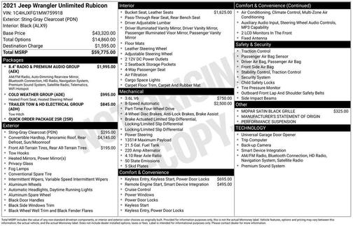 2021 Jeep Wrangler Unlimited Rubicon