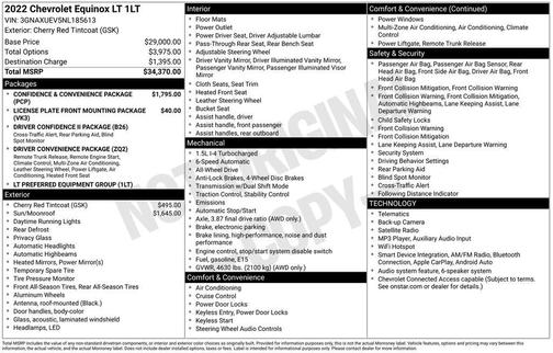 Cherry Red 2022 Chevrolet Equinox 1LT