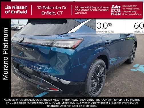 Aurora Blue Pea 2026 Nissan Murano Platinum