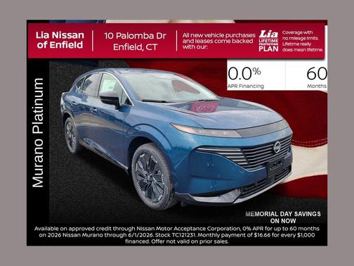 Aurora Blue Pea 2026 Nissan Murano Platinum