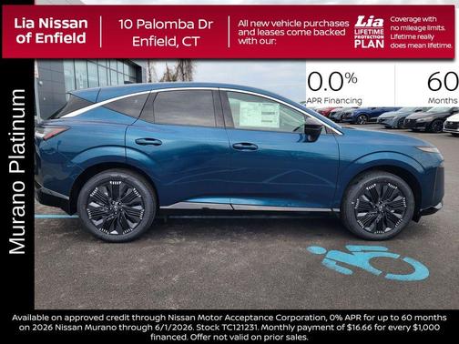 Aurora Blue Pea 2026 Nissan Murano Platinum