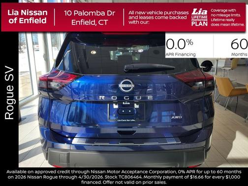 Deep Ocean Blue 2026 Nissan Rogue SV