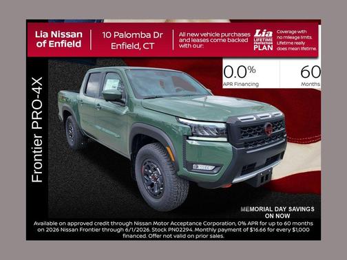 Green 2026 Nissan Frontier PRO-4X