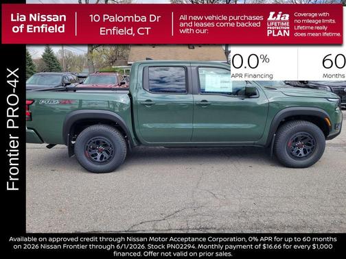 Green 2026 Nissan Frontier PRO-4X