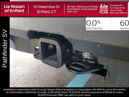 Black 2026 Nissan Pathfinder SV