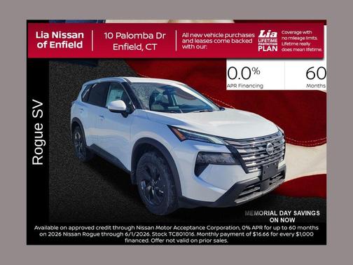 Everest White P 2026 Nissan Rogue SV