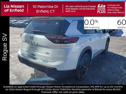 Everest White P 2026 Nissan Rogue SV