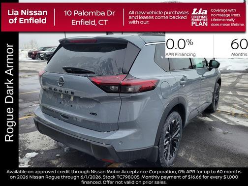 Boulder Gray Metallic 2026 Nissan Rogue Dark Armor