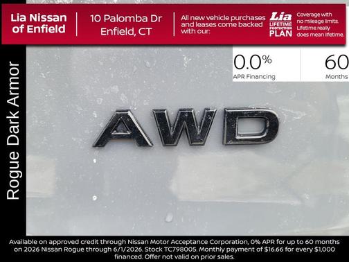 Boulder Gray Metallic 2026 Nissan Rogue Dark Armor