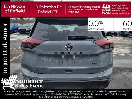 Boulder Gray Metallic 2026 Nissan Rogue Dark Armor