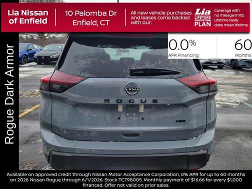 Boulder Gray Metallic 2026 Nissan Rogue Dark Armor