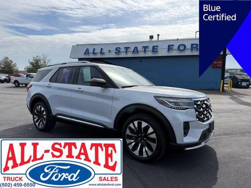 Space White Metallic 2025 Ford Explorer Platinum