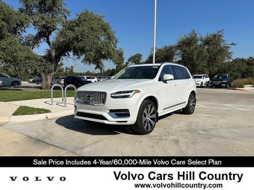 Crystal White Metallic 2025 Volvo XC90 Plug-In Hybrid T8 Plus 7-Seater