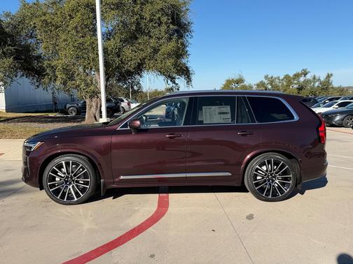 Mulberry Red Metallic 2026 Volvo XC90 Ultra, B6 AWD Gas (mild hybrid), Gasoline, Bright, 7 Seats