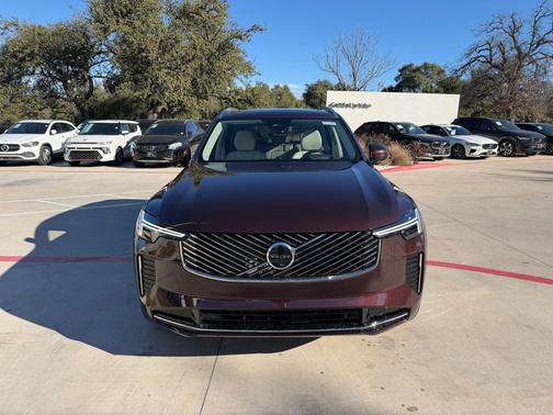 Mulberry Red Metallic 2026 Volvo XC90 Ultra, B6 AWD Gas (mild hybrid), Gasoline, Bright, 7 Seats