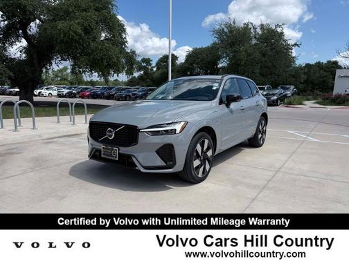 Vapour Grey Metallic 2025 Volvo XC60 Plug-In Hybrid Ultra, T8 AWD Electric/Gasoline, Dark