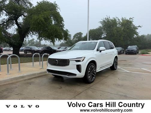 Crystal White Pearl 2026 Volvo XC90 Plug-In Hybrid Plus, T8 AWD, Electric/Gasoline, Bright, 7 Seats