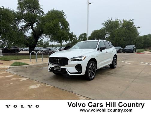 Crystal White Metallic 2026 Volvo XC60 Plug-In Hybrid Plus, T8 AWD Electric/Gasoline, Dark