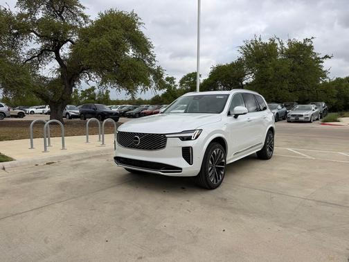 Crystal White Pearl 2026 Volvo XC90 Plug-In Hybrid Ultra, T8 AWD, Electric/Gasoline, Bright, 7 Seats