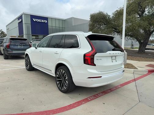 Crystal White Pearl 2026 Volvo XC90 Plug-In Hybrid Plus, T8 AWD, Electric/Gasoline, Bright, 7 Seats
