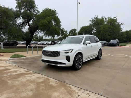 Crystal White Pearl 2026 Volvo XC90 Plug-In Hybrid Ultra, T8 AWD, Electric/Gasoline, Bright, 7 Seats